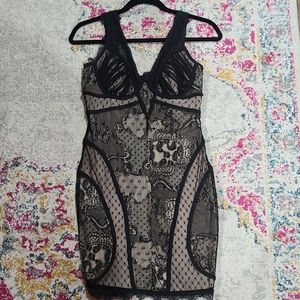 Bebe black lace dress